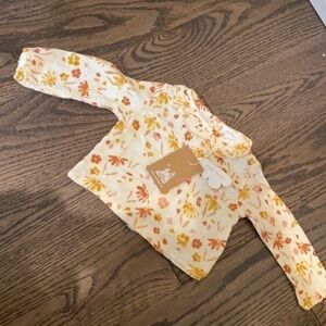 Angel dear 3-6 months blouse cotton orange fall thanksgiving holiday lux baby